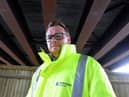 Highways England project manager Liam Quirk at the flyover of the Testo's junction upgrade.