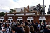 Newcastle United fans gather at Craven Cottage in 2016.