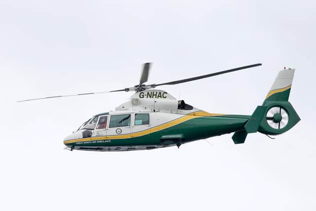 The Great North Air Ambulance was called to South Shields this morning