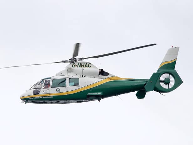 The Great North Air Ambulance was called to South Shields this morning