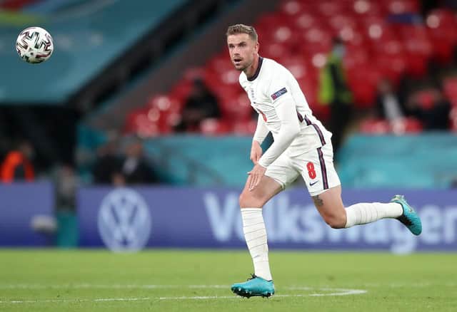 England's Jordan Henderson during the UEFA Euro 2020 Group D match at Wembley Stadium, London on Tuesday June 22, 2021./ Photo: Nick Potts/PA Wire.