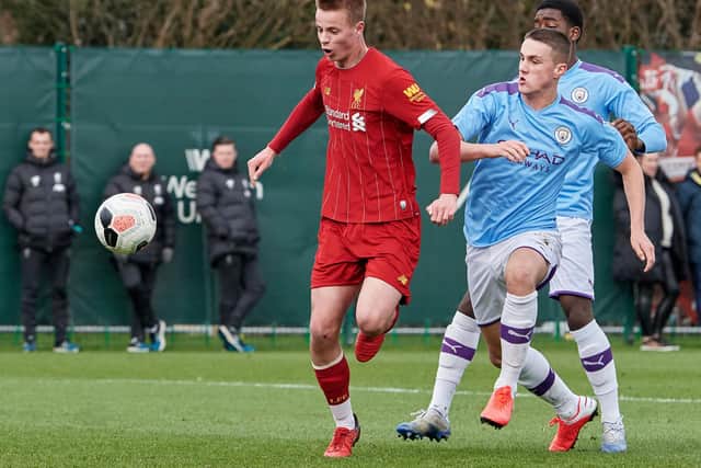 Niall Brookwell in action for Liverpool. (Photo by Nick Taylor/Liverpool FC/Liverpool FC via Getty Images)