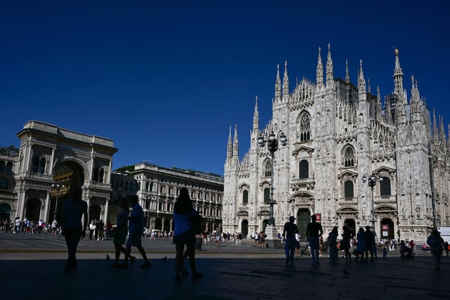 Known for its stunning cathedral, fashion, football and proximity to the Alps, anyone wanting to fly from Newcastle can reach Milan from £131. The city shares an airport with the smaller town of Bergamo, which is also a stunning spot. (Photo by MIGUEL MEDINA/AFP via Getty Images)
