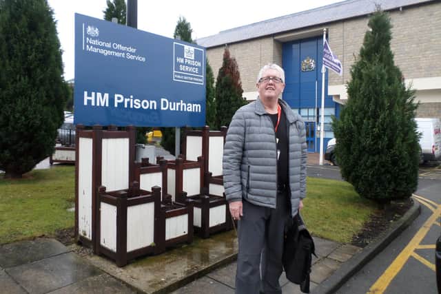 John Davidson, chairman of the Independent Monitoring Board of HMP Durham from 2018/19, outside the city centre jail.