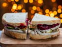 Leftovers Christmas sandwich with turkey, stuffing and cranberry sauce Pic: Magdalena Bujak/Adobe
