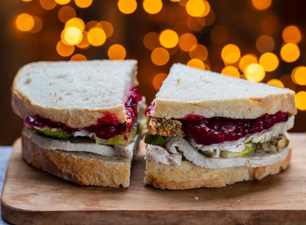 <p>Leftovers Christmas sandwich with turkey, stuffing and cranberry sauce Pic: Magdalena Bujak/Adobe</p>
