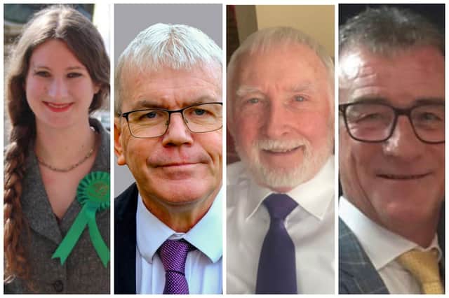(L to R) Rhiannon Curtis, Neil Maxwell, Jim Mouat, Lawrence Nolan