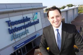 Tees Valley Mayor Ben Houchen at Teesside International Airport.
