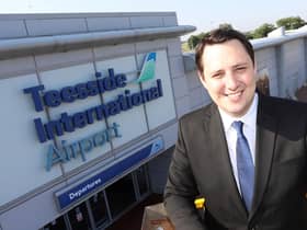 Tees Valley Mayor Ben Houchen at Teesside International Airport.