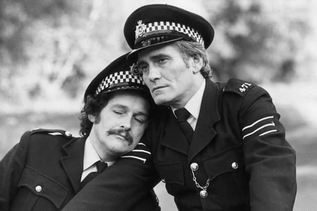 Tommy Cannon and Bobby Ball play two bungling cops in their 1982 film 'The Boys In Blue'