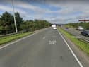 A stretch of the A1 had to be closed following an incident in which a man fell from a bridge.