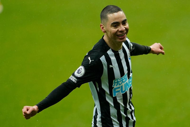 Excluding the fixtures against West Brom and Aston Villa this month, Almiron has been available for selection for 26 of United's 28 Premier League games.