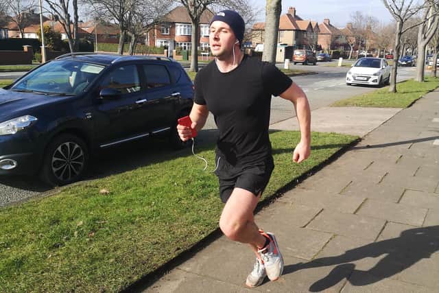 Kieran Smith was one of those carrying out a huge feat of endurance on the streets of Jarrow.