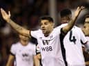 Aleksandar Mitrovic of Fulham appeals during the Premier League match between Nottingham Forest and Fulham FC at City Ground on September 16, 2022 in Nottingham, England. (Photo by Marc Atkins/Getty Images)