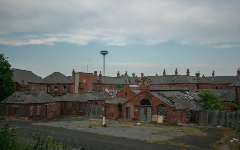 The former hospital was left in a state of ruin following its closure.