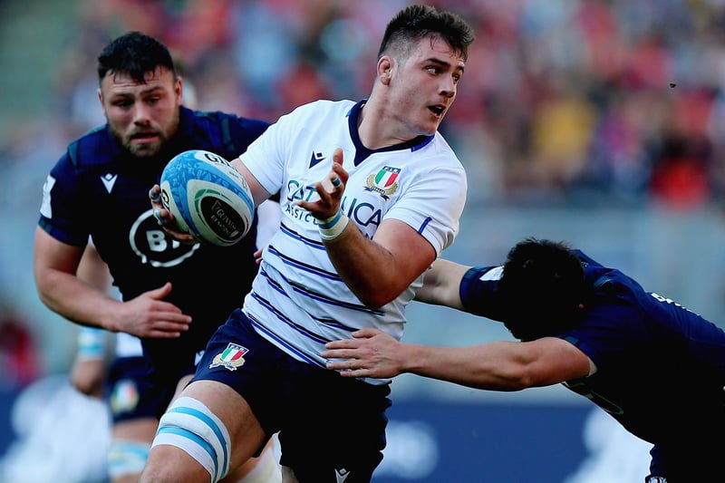 February 22, 2020: Italy 0, Scotland 17
Scotland's Rory Sutherland pursuing Mattia Bellini at the Stadio Olimpico in Rome  (Photo by Paolo Bruno/Getty Images)
