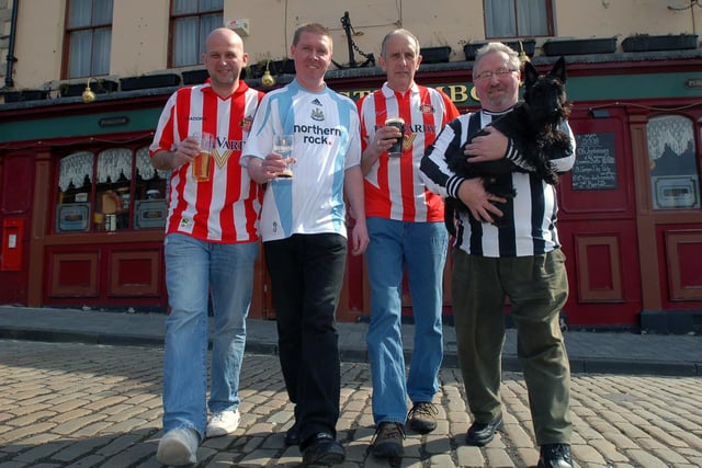 These Derby Day fundraisers set off from the Harbour View in Roker and headed for the Steamboat in 2008.