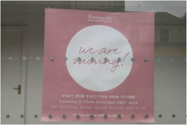 A sign in the window of the former Bonmarché store confirms the move.