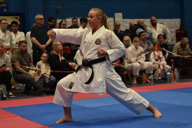Eleisha Mitchinson in action.