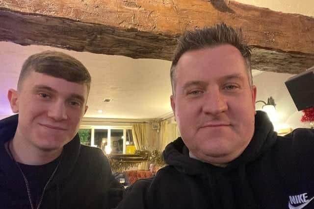 Harvey McWilliams with dad Michael