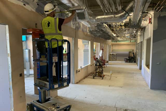 Work is underway on the construction of the new £3 million Critical Care Unit at South Tyneside District Hospital.