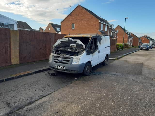 Vehicles were left severely damaged.