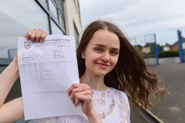 Student Lucy McKenna is celebrating her brilliant results.