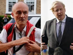 Boris Johnson (right) has faced a barrage of incendiary allegations from his former top advisor Dominic Cummings (left)
