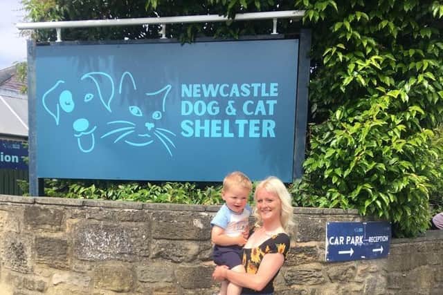 Lauren and Jesse at the shelter.