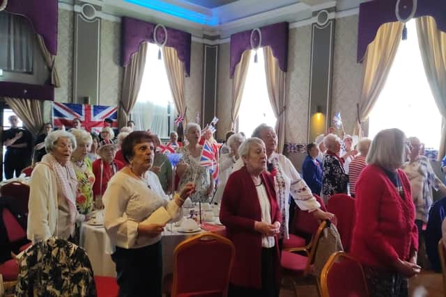 Police cadets host a jubilee party for older people at Hedworth Hall.