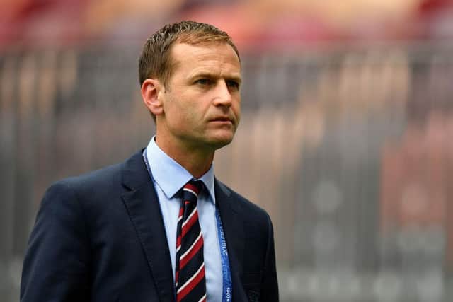 Dan Ashworth looks on during a pitch inspection prior to the 2018 FIFA World Cup Russia Semi Final match between England and Croatia at Luzhniki Stadium on July 11, 2018 in Moscow, Russia.  (Photo by Dan Mullan/Getty Images)