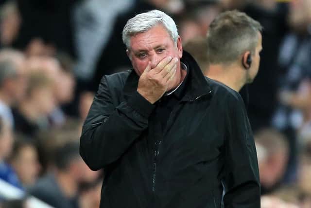 Newcastle United head coach Steve Bruce. (Photo by LINDSEY PARNABY/AFP via Getty Images)