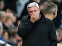Newcastle United head coach Steve Bruce. (Photo by LINDSEY PARNABY/AFP via Getty Images)
