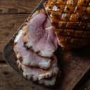 Dry-cured York-style ham.