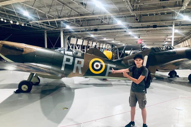 Xawery Wisniewski had a dream come true when he saw the Hurricane up close at the RAF Museum in London.