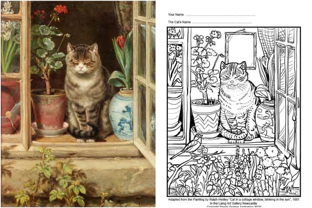 One of the colouring sheets is based on Ralph Hedley’s famous paintings in Newcastle’s Laing Art Gallery, 'Blinking in the Sun'