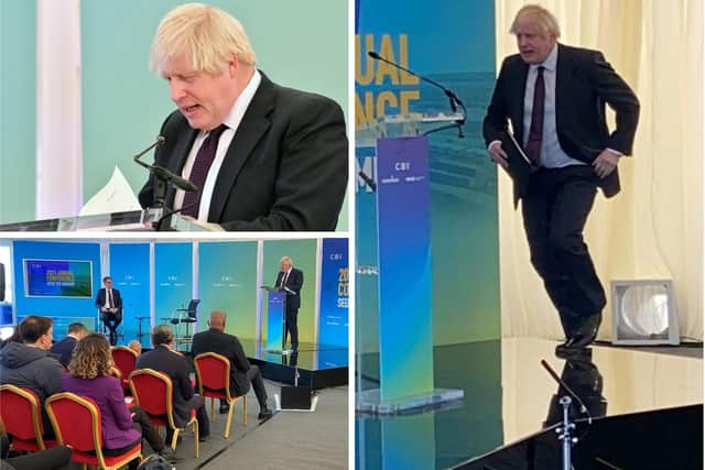 A reminder of Boris Johnson's visit to South Tyneside.