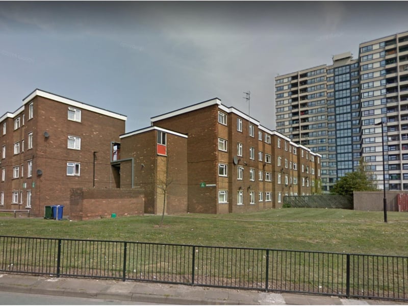 Balby Bridge flats - the area is sadly rife with crime and anti-social behaviour and has been dubbed the most deprived estate in Yorkshire.