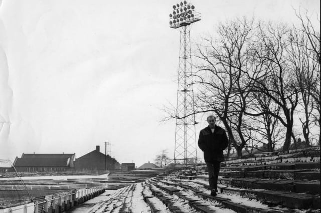 A winter scene at Simonside Hall in February 1969.