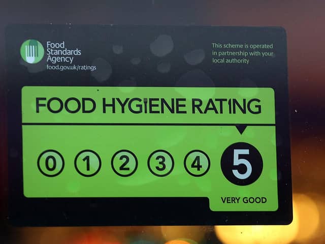 Food hygiene ratings are awarded by the Food Standards Agency.