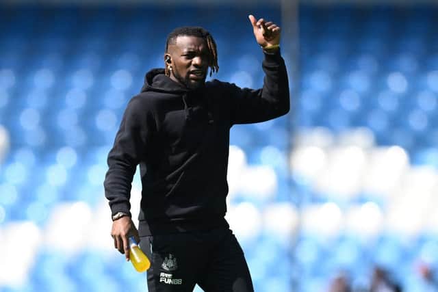 Newcastle United winger Allan Saint-Maximin at the Etihad Stadium.