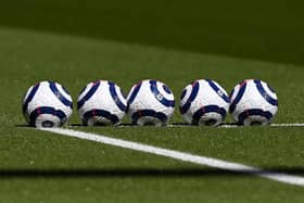 Premier League match ball. (Photo by Facundo Arrizabalaga - Pool/Getty Images)