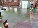 Severe flooding in Tracy's garden