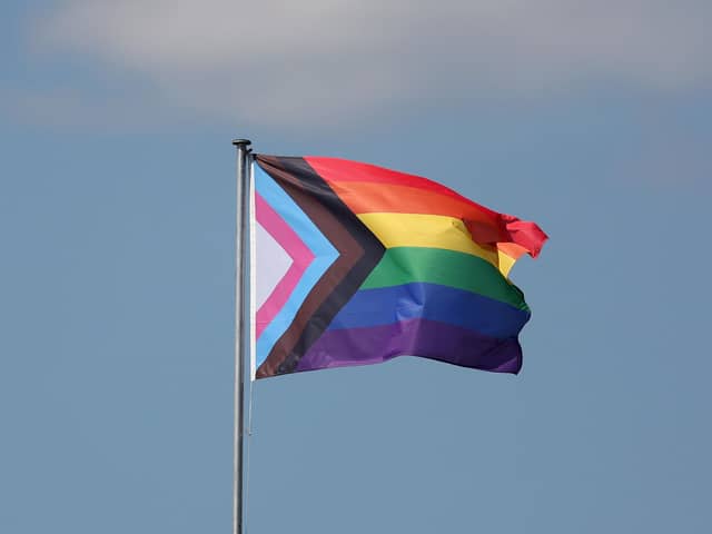 File photo of a Progress Pride Flag (Photo by Julian Finney/Getty Images)