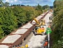Work taking place on duelling the track between Pelaw and Bede Metro stations.

Photograph Nexus