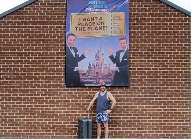 Sunderland man prints impressively large poster in bid to win tickets to Disney World for Ant and Dec’s Saturday Night Takeaway