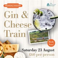 Gin & Cheese Train returns to Weardale Railway for a scenic summer experience