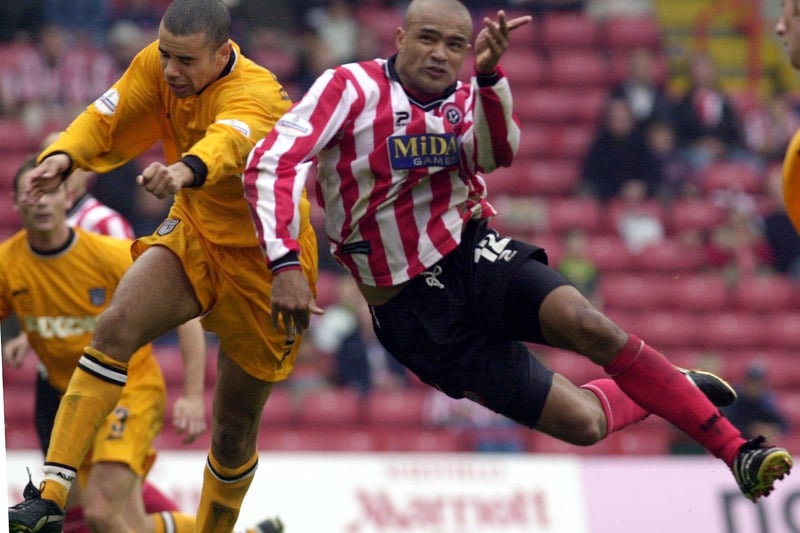 A French-born striker who later represented Benin at international level, D'Jaffo scored in a Sheffield derby win at Hillsborough and played for Aberdeen and Mansfield after leaving United. He later became a scout and recommended a young Didier Drogba to Neil Warnock. His club wanted £100,000, the move didn't happen and Drogba later moved to Chelsea for £24m