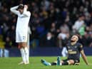 Joelinton breaks down at Elland Road with a groin problem.
