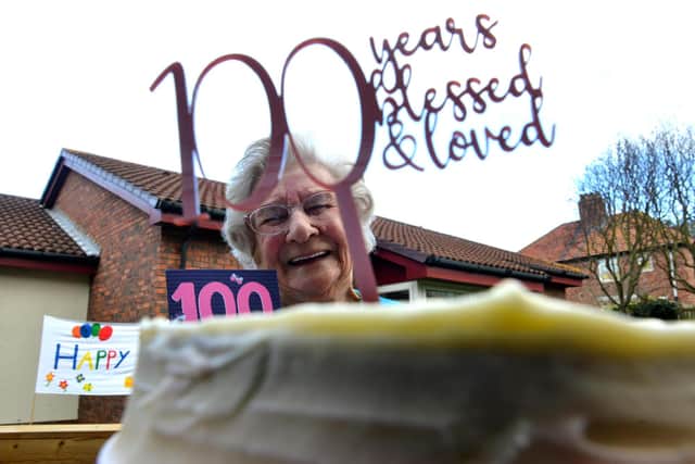 Lilian Miller celebrates her 100th birthday.